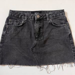 BDG black denim skirt